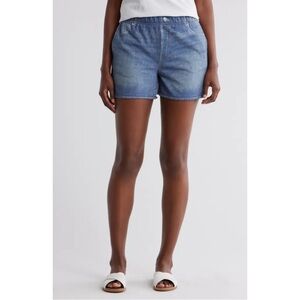 NWT Ecru Mirage Denim Print Sweat Shorts